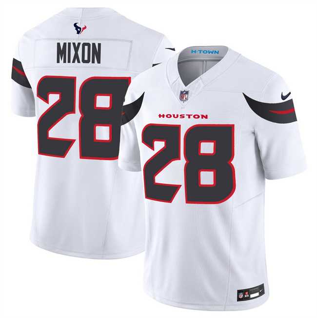 Men & Women & Youth Houston Texans #28 Joe Mixon White 2024 Vapor F.U.S.E. Limited Stitched Jersey